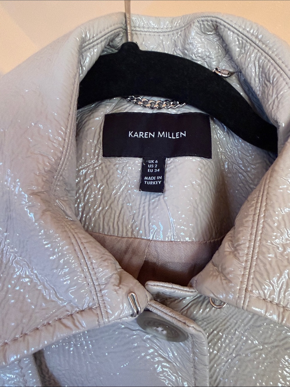 Karen Millen Light Taupe Trench Coat with Tie Belt - Picture 6 of 7